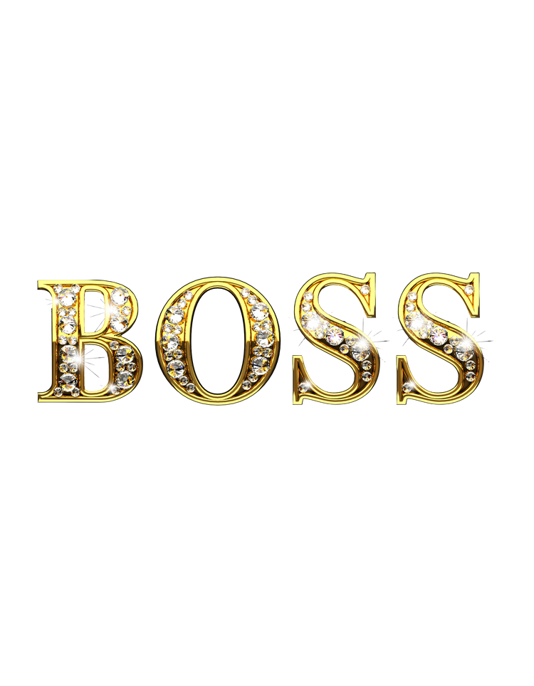Diamond Encrusted BOSS LEtters
