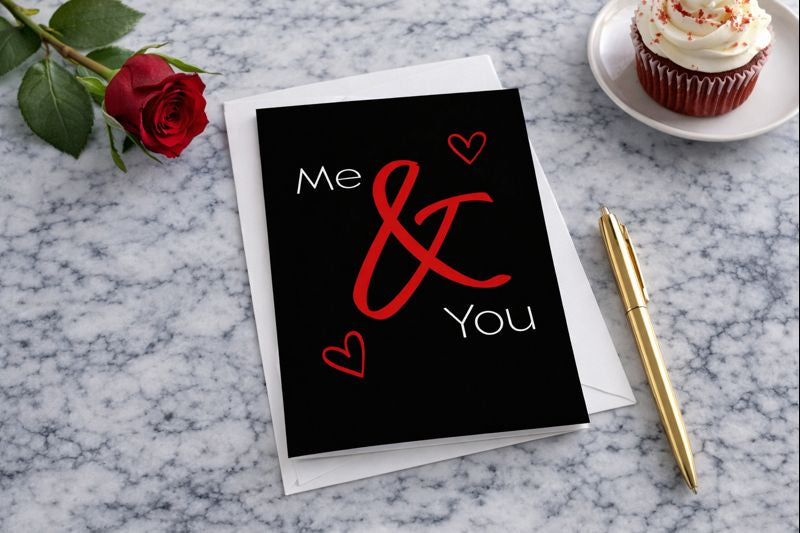 Me & You Valentines Pack of 10 Greeting Cards