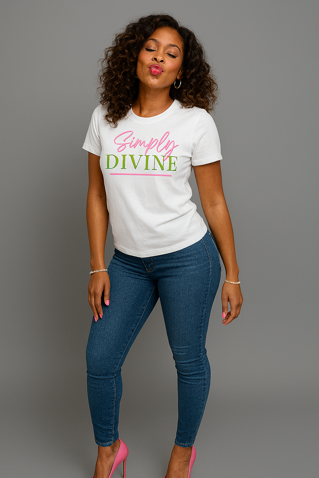 Simply DIVINE Tee - WHT - PRETTY Edition
