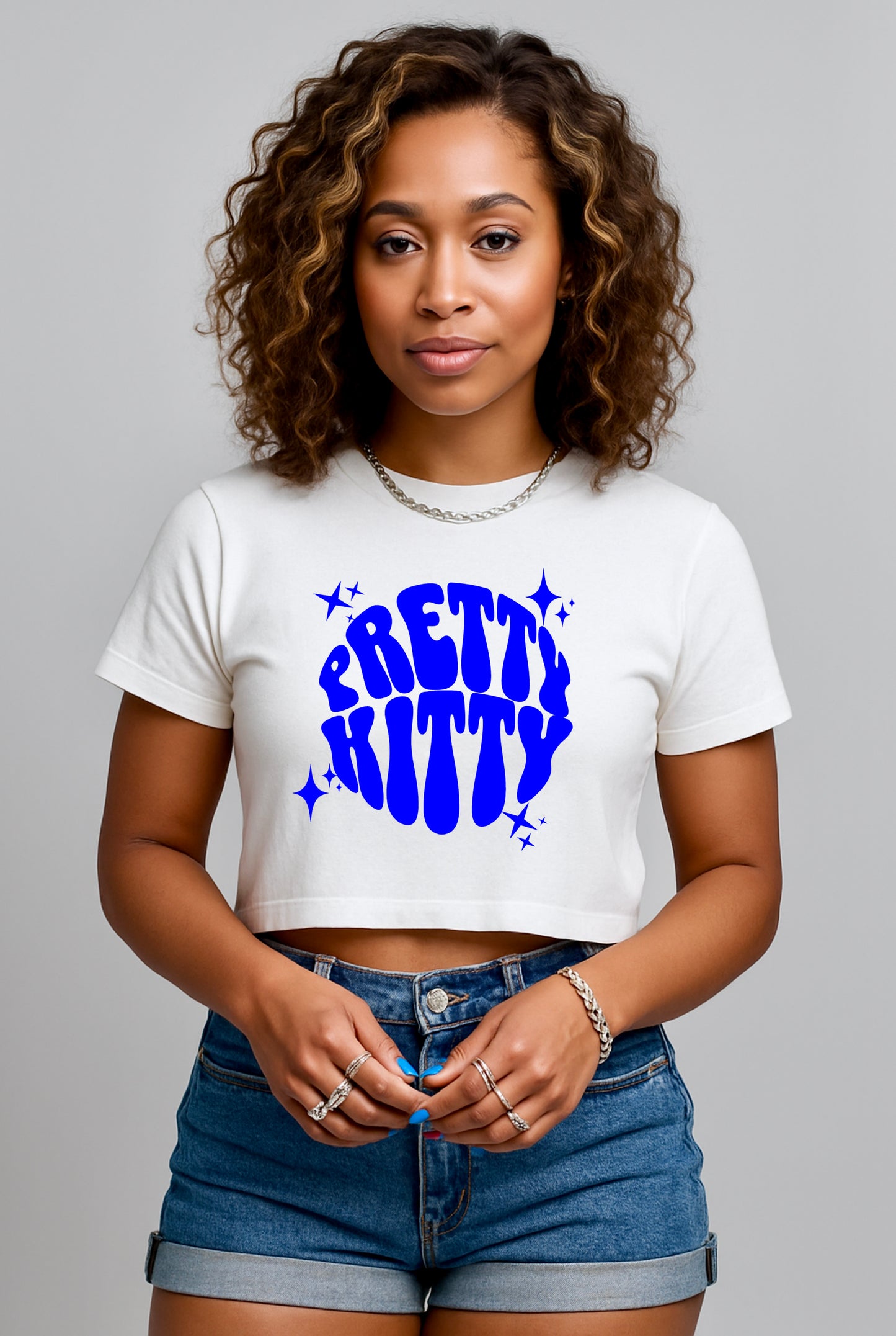 PRETTY KITTY - Crop Tee