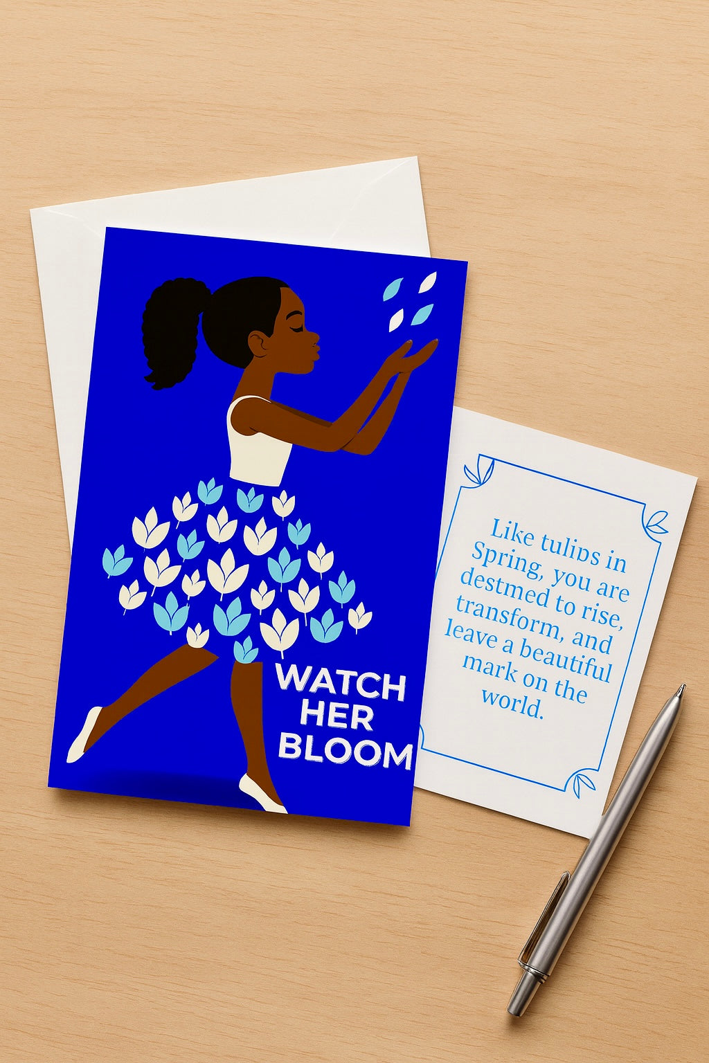 Watch Her Bloom – 10-Pack of Inspirational Cards