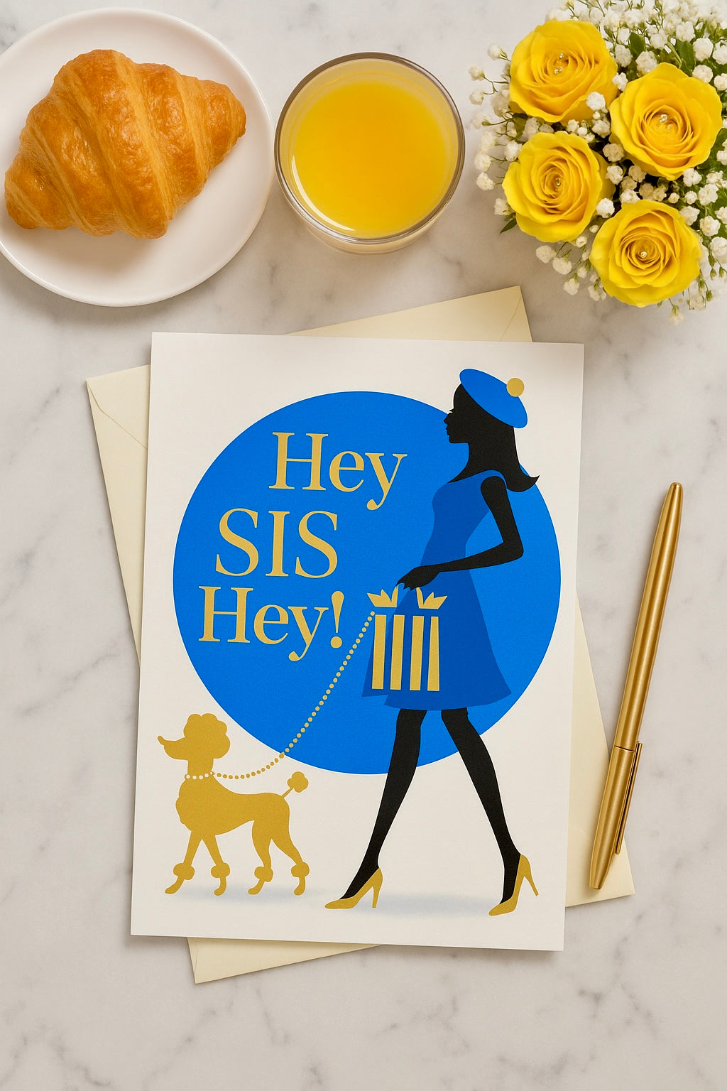 Hey Sis Hey! Greeting Card Set – Pretty Poodles Edition (10-Pack)
