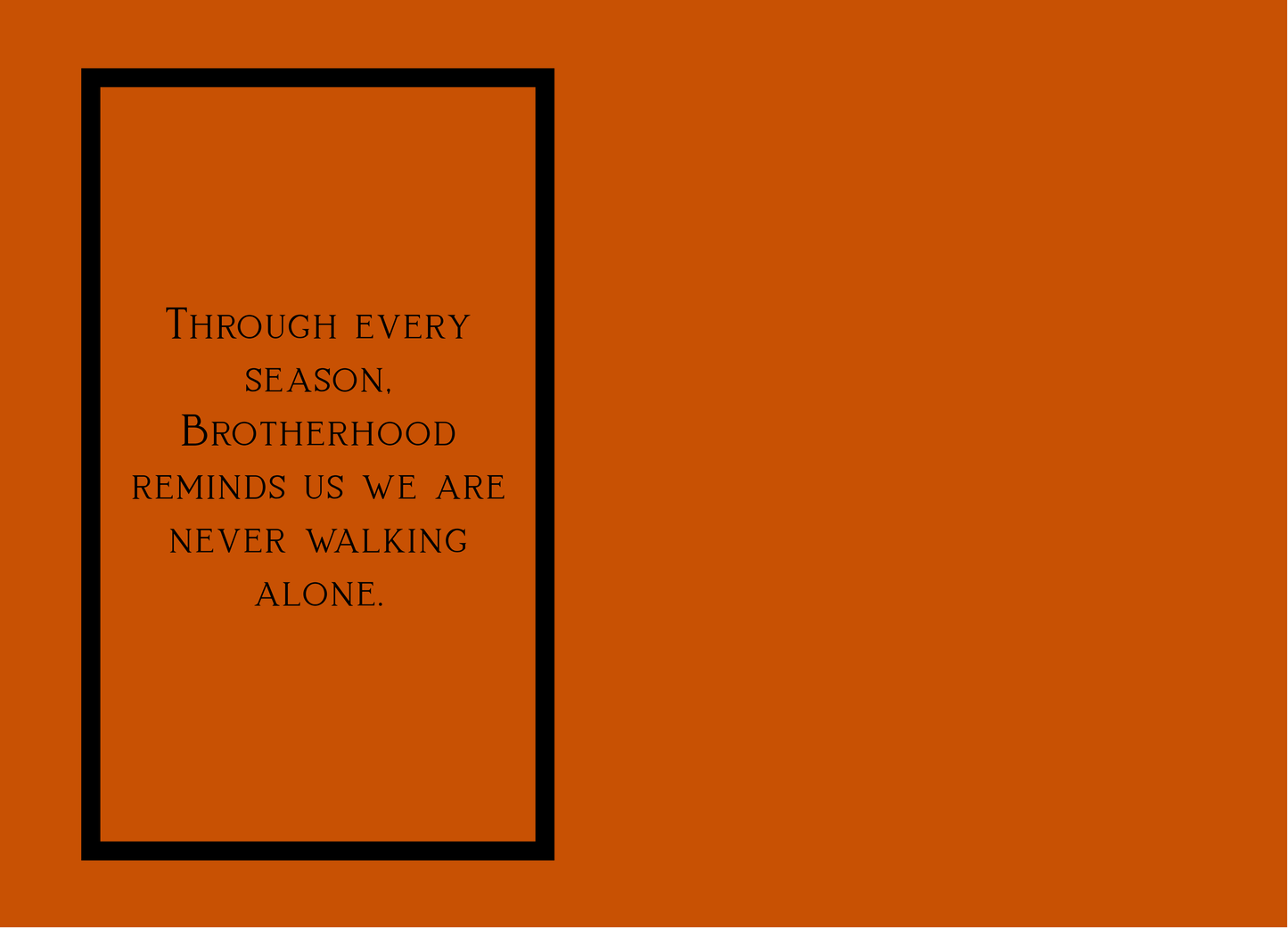 Kingdom Mindset 10-Pack Greeting Cards for Brothers of The Orange and Black