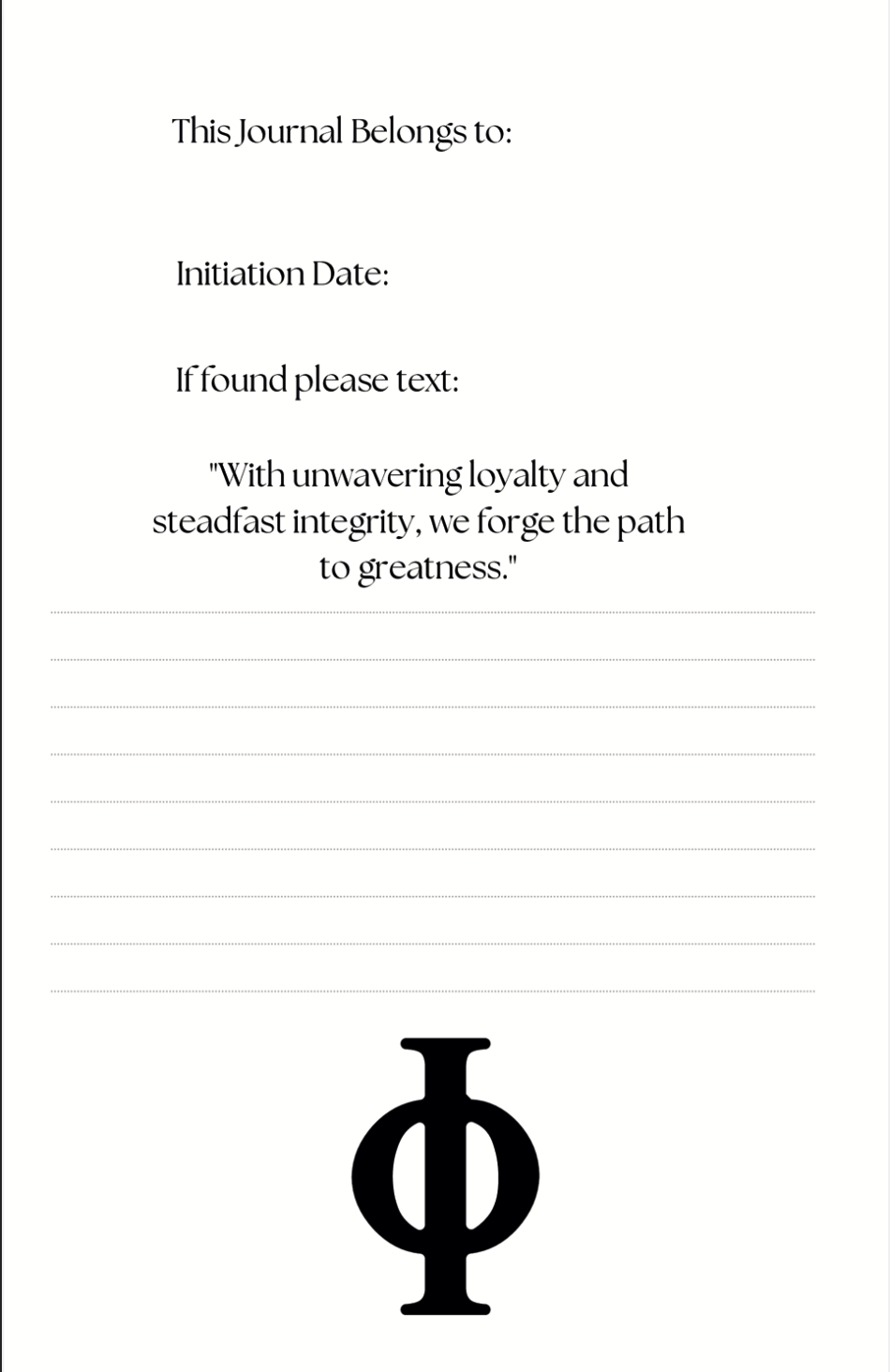 'In The Groove Of Things' - A Journal for the Men of the Groove Phi Groove Fellowship