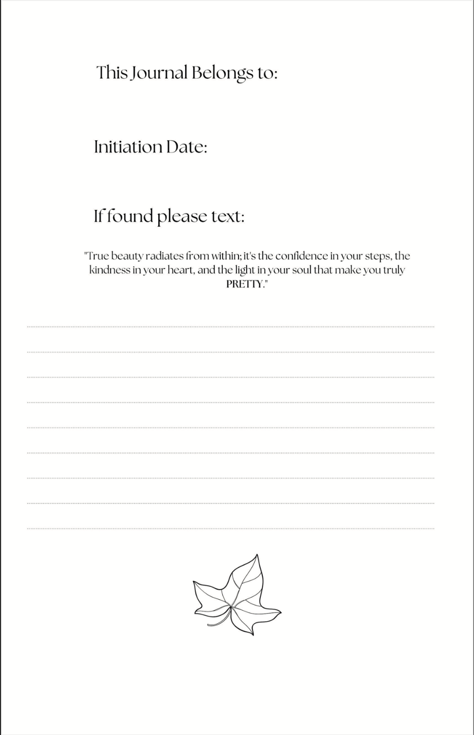 PRETTY. - A Journal