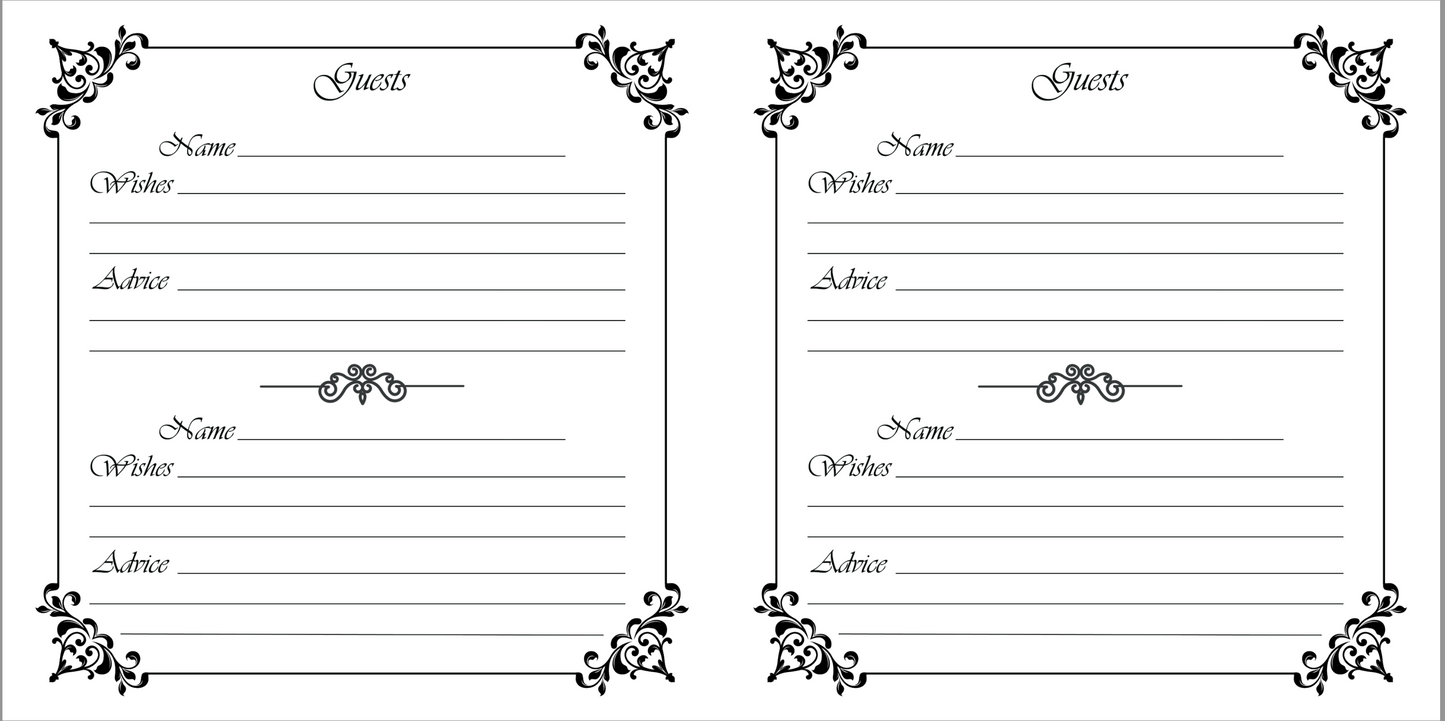 "I Said Yes"  Bridal Guest Book & Gift Registry - Emerald Green & White Edition