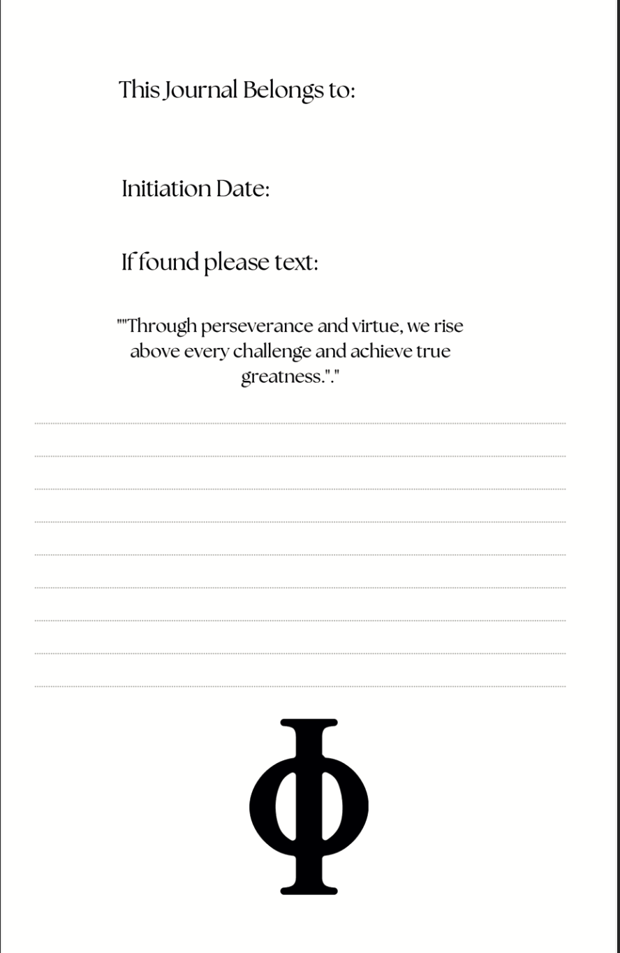 "In The Swing Of Things": A Journal inspired by and for the Ladies of Swing Phi Swing Fellowship