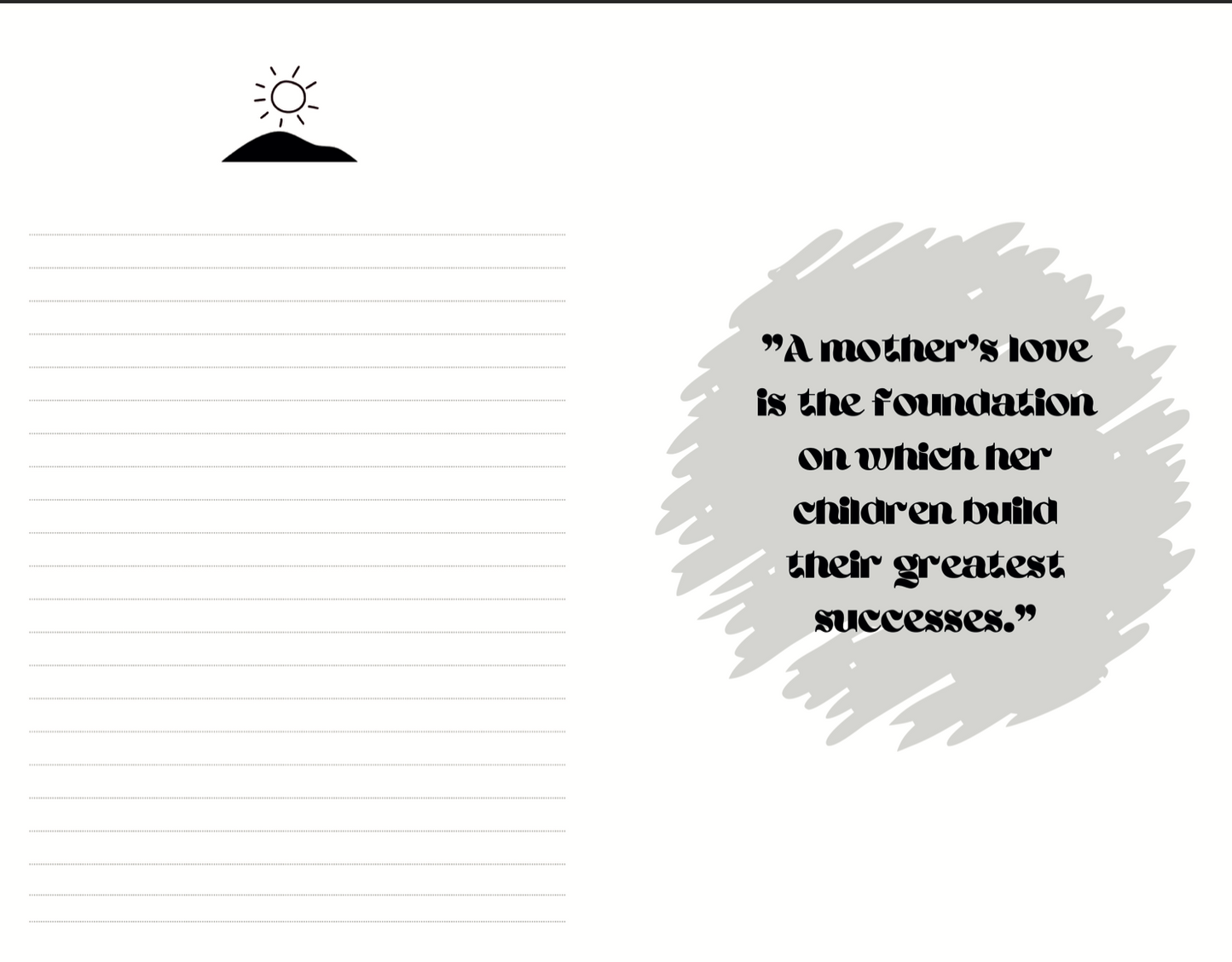 "THE HILL" - A Mother's Journey Journal