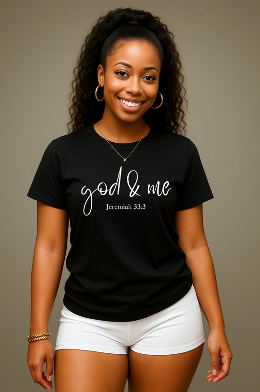 god & me Unisex Tee - BLK