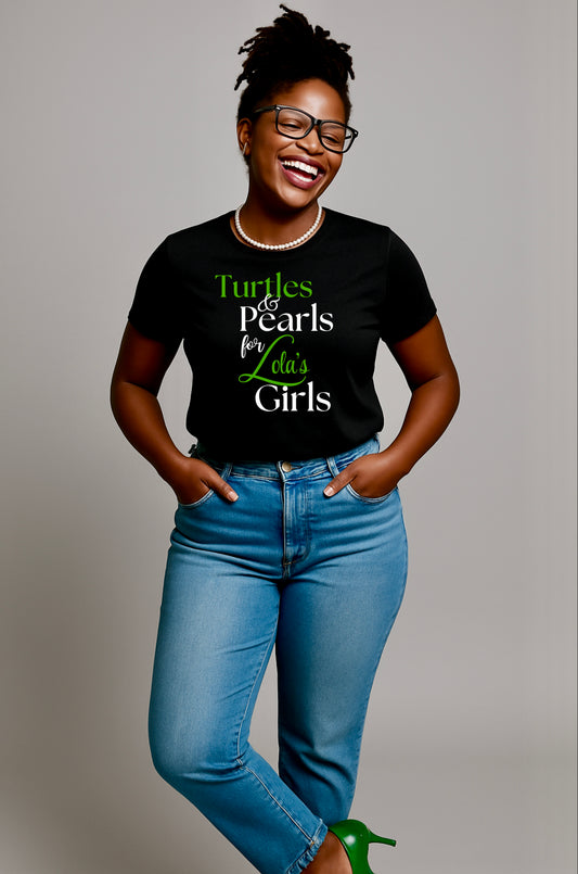 Turtles & Pearls for Lola's Girls - Black