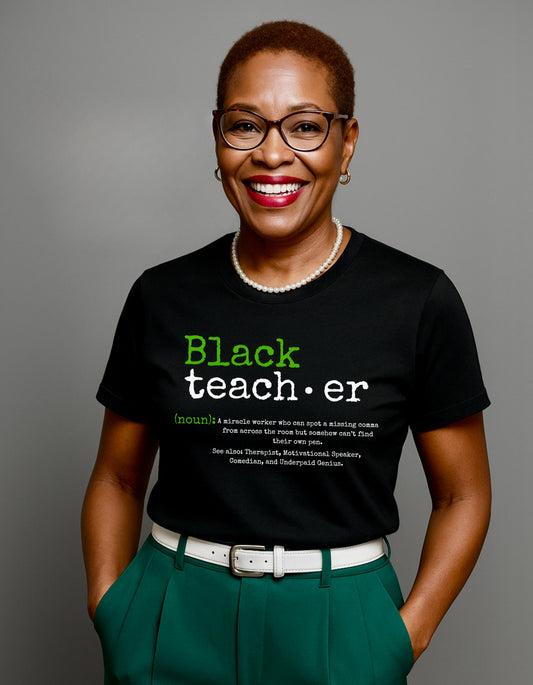 BLACK Teacher: Emerald Green  & White Edition