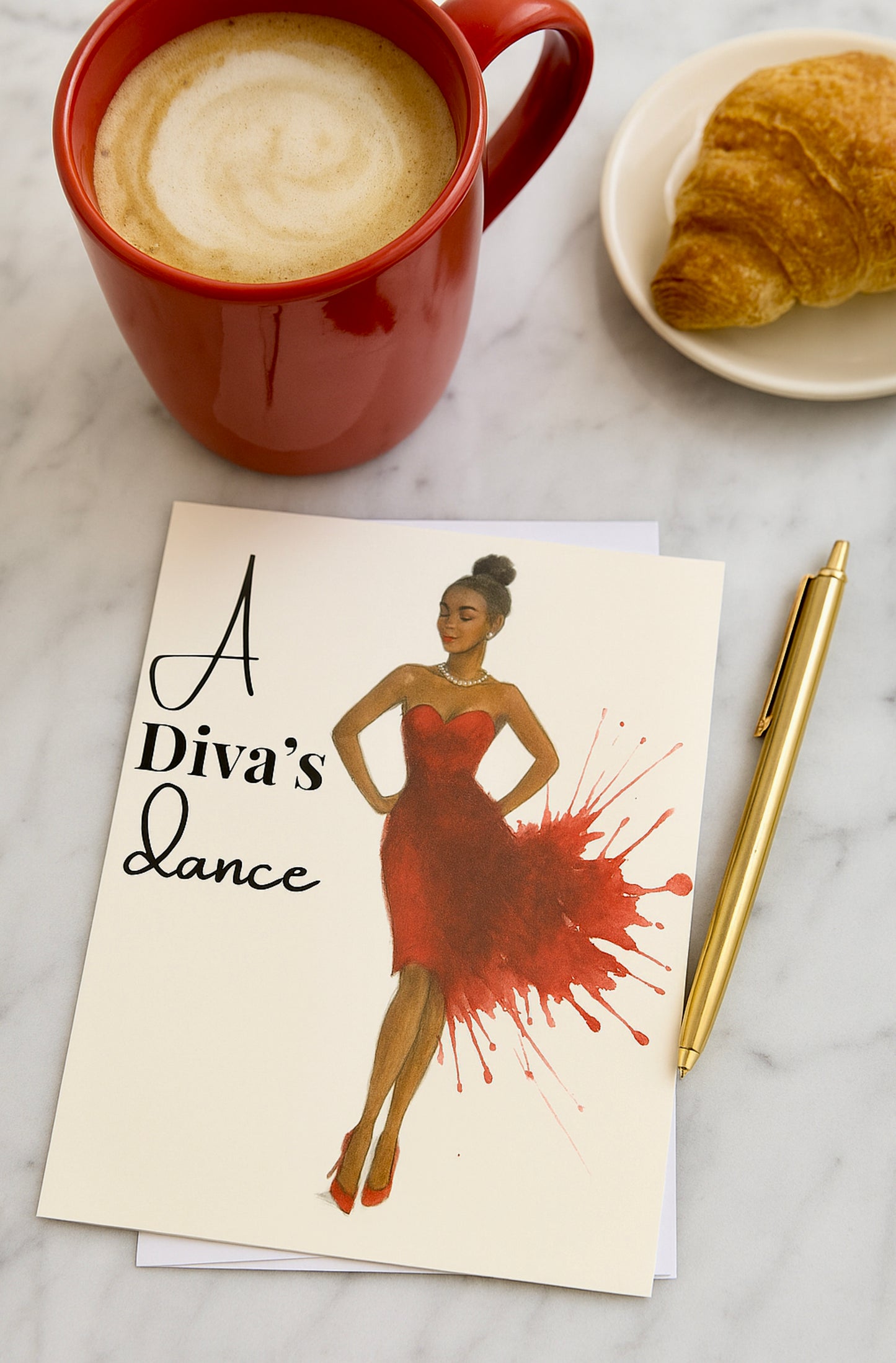 A Diva's Dance Pack of 10 Blank Note Cards