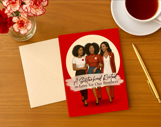 A Sisterhood Rooted in Love for Our Brothers – 10-Pack Greeting Card Set for the Silhouettes who wear Crimson & Creme