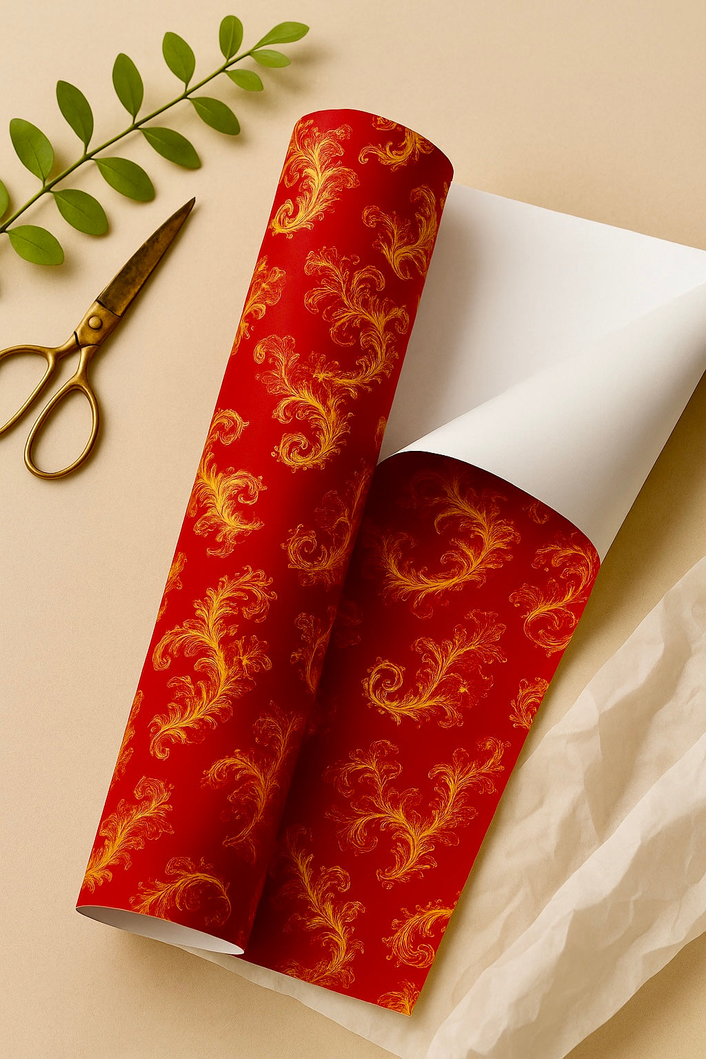 The Gold & Scarlet Fleur Wrap