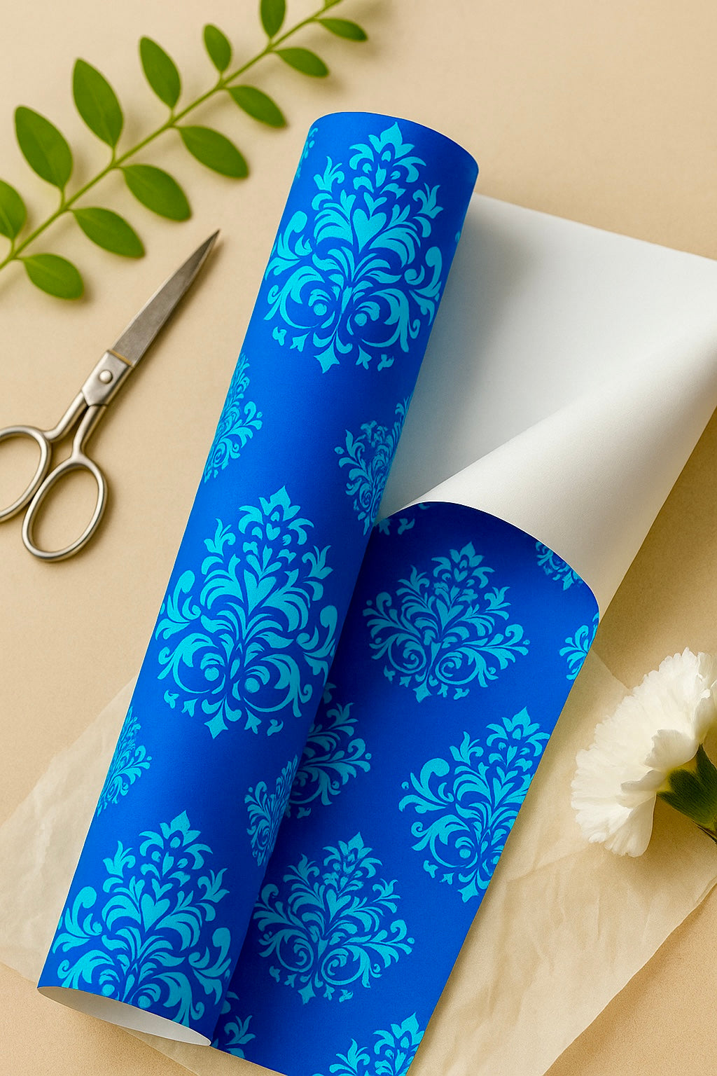 The Sapphire & Sky Regency Damask