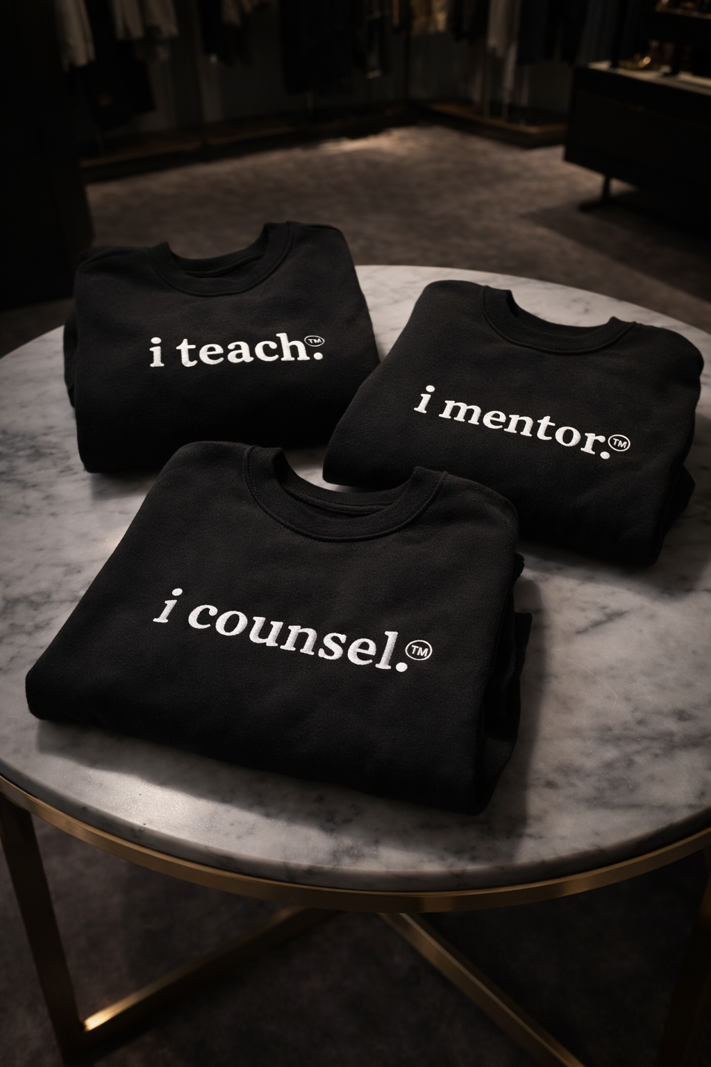i teach.  Premium Embroidered Sweatshirt