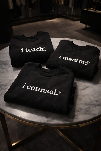 i teach.  Premium Embroidered Sweatshirt
