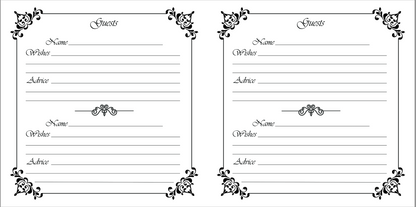 "I Said Yes"  Bridal Guest Book & Gift Registry - Crimson & Creme Edition