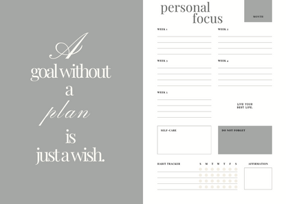 ALL BUSINESS: An Emerald Green & White Businesswoman's Planner