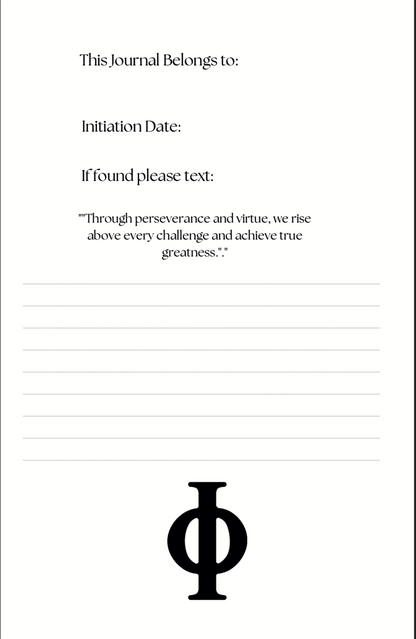 "In The Swing Of Things": A Journal inspired by and for the Ladies of Swing Phi Swing Fellowship
