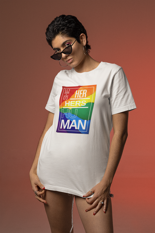 SHE | HER | HERS | HUMAN - Pride Tee