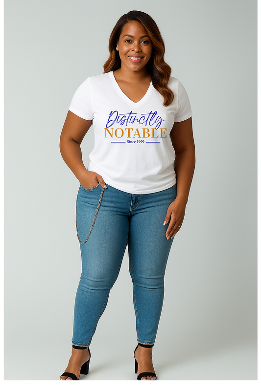 Distinctly NOTABLE - Custom V Neck Tee for the NER Board